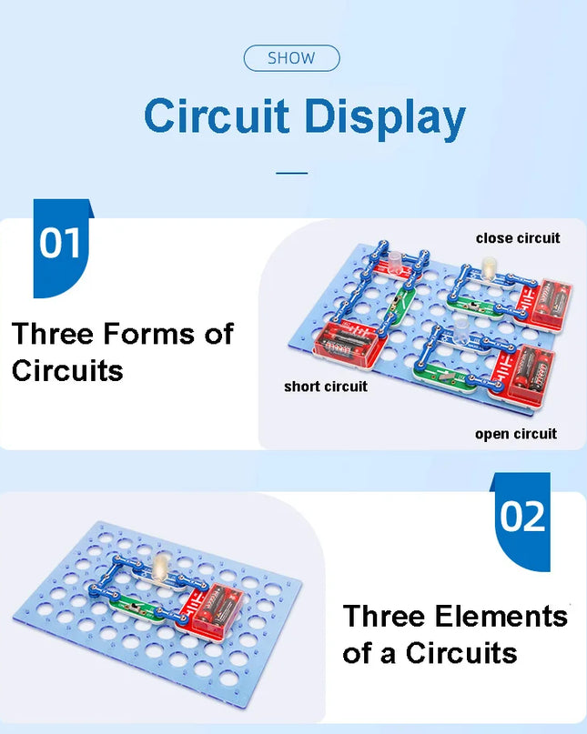 Circuit Electronic Exploration Toys for Kids tecnología Physic Education Learning Children Stem Toys Gifts Science Kits For Kids