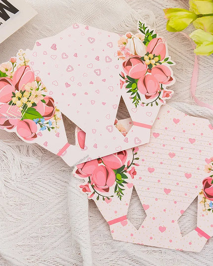 Creative Carnation Thanks Flowers Postcard Exquisite Beautiful Greeting Card Floral Birthday Cards Teacher Day Birthday Gifts