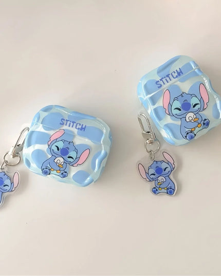 Cartoon Stitch Earphone Case for Apple AirPods 1 2 3 Pro 2 Case Cute  Earphones Case Air Pods 4 Protective Cover With Hook