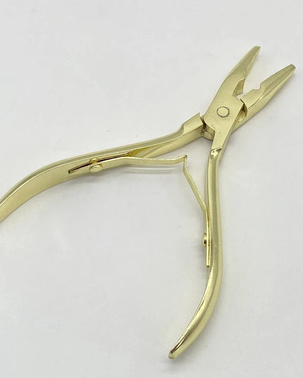 1 PC 5 inch Silver Stainless Steel Clamp Hair Extension Plier with hole Keratin Hair Extensions Ring Removal Tools