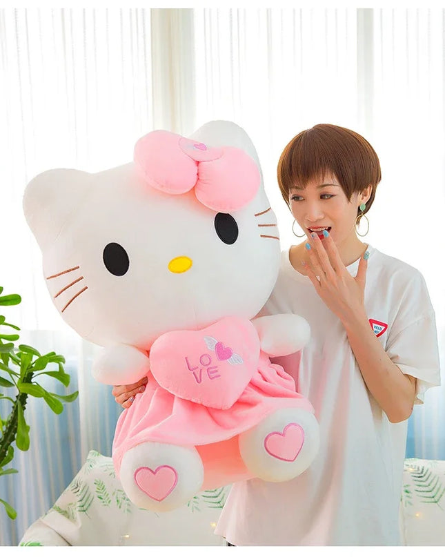 Hello Kitty Plush Stuffed Toys 25-55cm Cute Anime Cartoon Soft Pillow Doll For Children Birthday Xmas Gifts