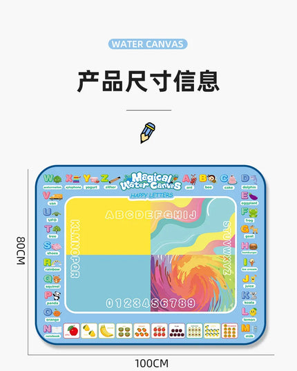 Magic Water Drawing Mat Reusable Doodle Painting Board with Pens Montessori Educational Toys for Kids Halloween Christmas Gift