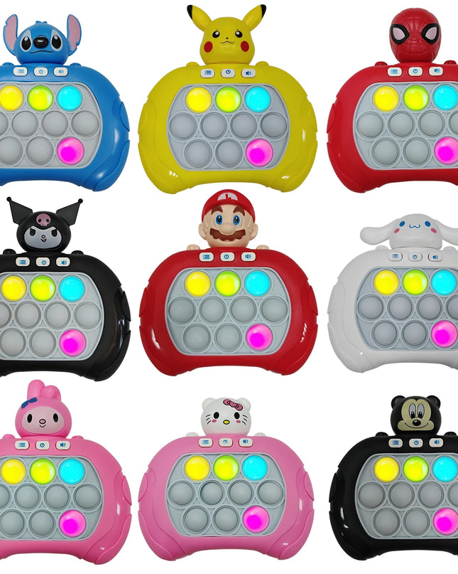 New Kuromi Quick Push Game Pop up Fidget Bubble Electronic Pop it Pro Game Light Stress Relief Toy Adult and Children's Gift toy