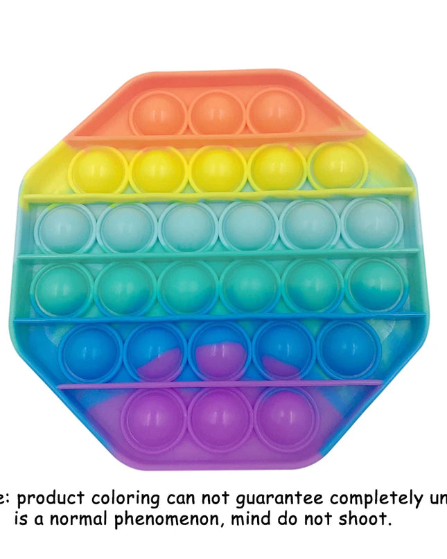 Push Pop Bubble Fidget Sensory Toy Stress Relief Toys Pack for Kids Adults Rainbow Anti-Anxiety Tools Office Stress Relief Toys