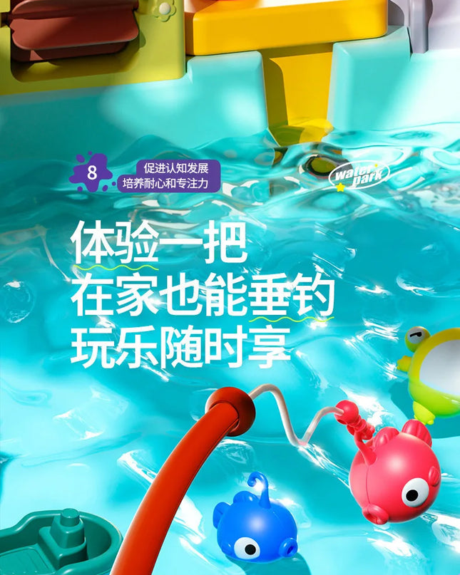 Children's kitchen toys electric fun water play water wash basin fishing dishwashing home role-playing baby early education toy