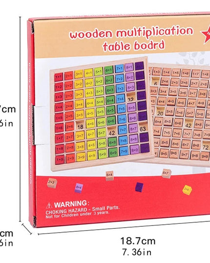 Montessori Educational Wooden Math Toys For Kids Children Baby Toys 99 Multiplication Table Math Arithmetic Teaching Aids