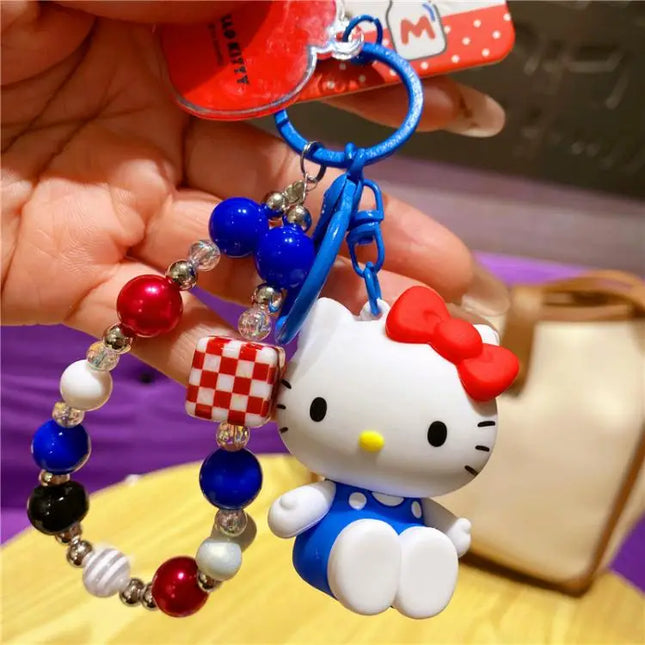 New Hello Kitty Creative Keychain Backpack Pendant Car Interior Couple Accessories Cartoon Decoration Children's Birthday Gift
