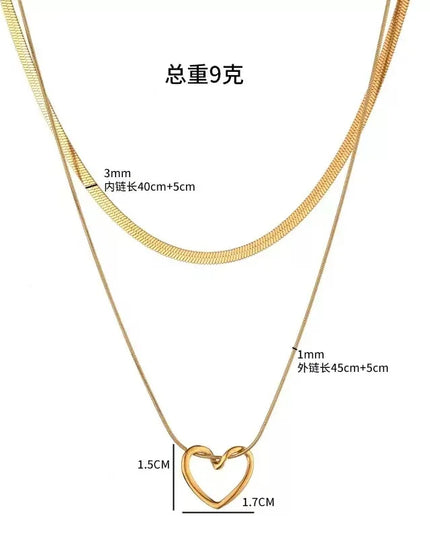 Stainless Steel Envelope Pendant Necklace Metal Waterproof Jewelry For Women