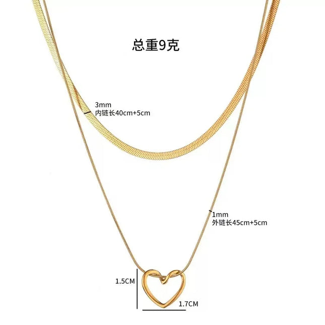 Stainless Steel Envelope Pendant Necklace Metal Waterproof Jewelry For Women