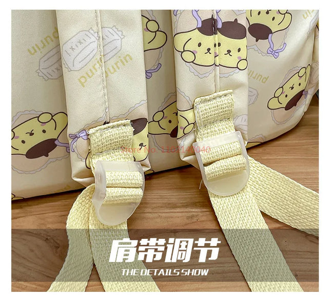 Sanrio Backpack For Kids Cartoon Hello Kitty Kuromi Bookbag Student Teenager Girl Boy Nylon Shoulders Bag Schoolbag Kawaii Bags