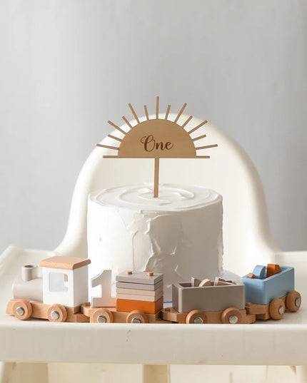 Montessori Toys Wooden Train Birthday Toy Baby Educational Toys Wooden Trolley Baby Learning Toys Number Of Wood Baby Toys Gifts
