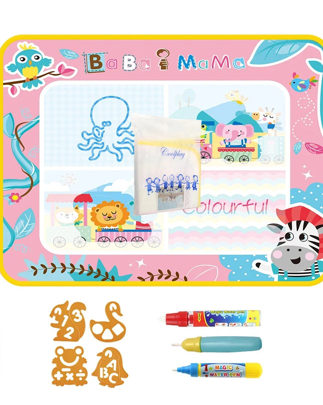 Magic Water Drawing Mat Coloring Doodle Mat with Magic Pens Educational Toys  Painting Board Montessori Toys for Kids Gifts
