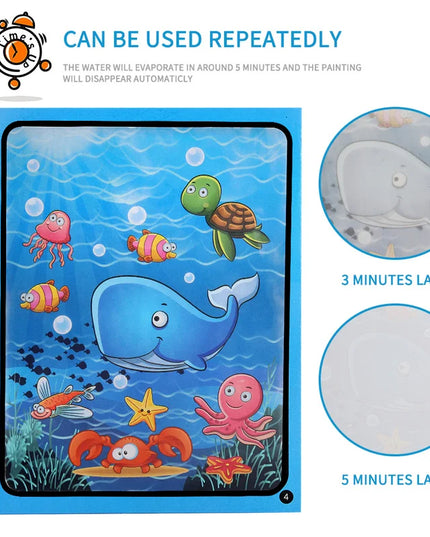 Magical Book Water Drawing Montessori Toys Reusable Coloring Book Magic Water Drawing Book Sensory Early Education for Children