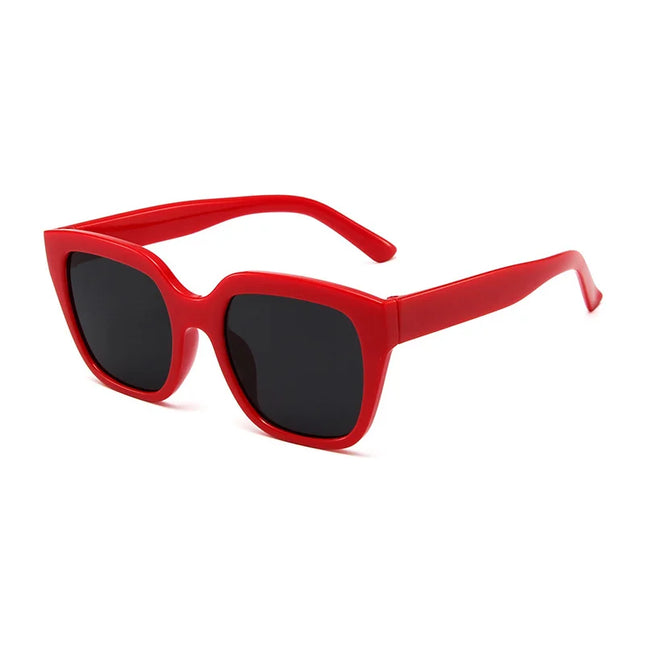 SHONEMES Square Sunglasses Vintage Men Women Shades Big Frame Outdoor UV400 Sun Glasses Black White for Female Male