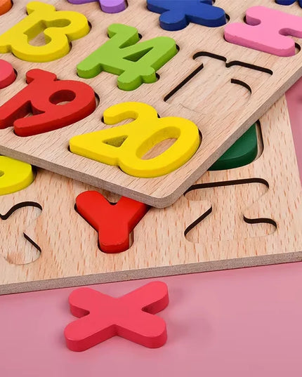 Montessori Wooden Games Baby Toys Puzzle Geometry Educational Games Kids Development Early Learning Toys For Children 1 Year 2