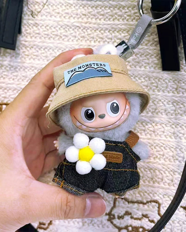 New For Mini Labubu 4.0 The Monsters Pin for Love Series Spring in the Wild Animal Jumpsuit Set For Labubu Doll Accessories Gift