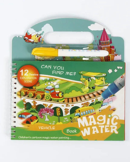 Magic Water Drawing Book - Reusable Montessori Toddler Toy, Mess-Free Painting for Early Education