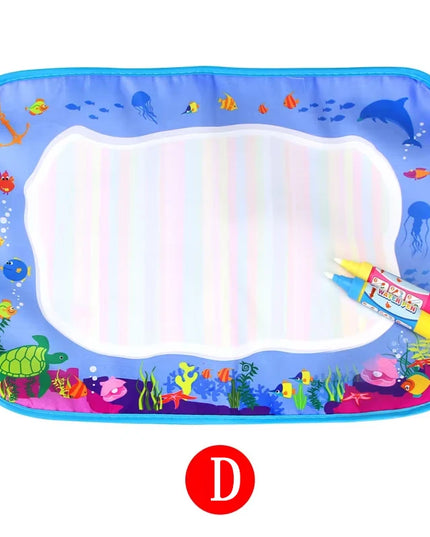 Animal Themes Rainbow Water Drawing Mat with 2 Pens Kids Water Doodle Mat Coloring Books Water Painting Rug Xmas Gift for Kids