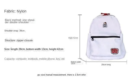 Hello kitty cartoon backpack Sanrio new animation cute student school bag outdoor travel storage large capacity backpack gift