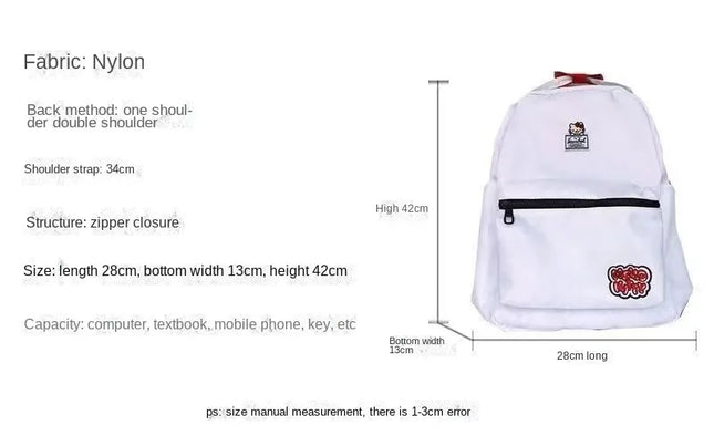 Hello kitty cartoon backpack Sanrio new animation cute student school bag outdoor travel storage large capacity backpack gift