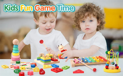 Montessori Wooden Games Baby Toys Puzzle Geometry Educational Games Kids Development Early Learning Toys For Children 1 Year 2