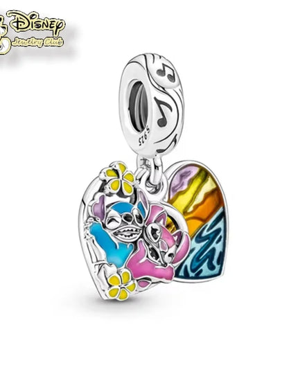 MINISO Cartoon NEW DIY  Lilo & Stitch Angel Charm Bead Hot Sale Fashion Women Jewelry Fit  Europeans  2025
