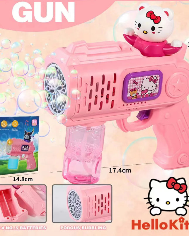 New Stitch Electric Bubble Gun Kids Toy Bubbles Machine Automatic Soap Blower With Light Outdoor Games Boys And Girls Gift