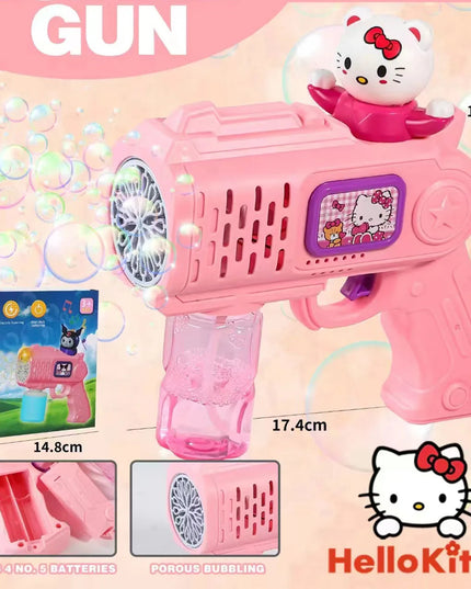 New Stitch Electric Bubble Gun Kids Toy Bubbles Machine Automatic Soap Blower With Light Outdoor Games Boys And Girls Gift