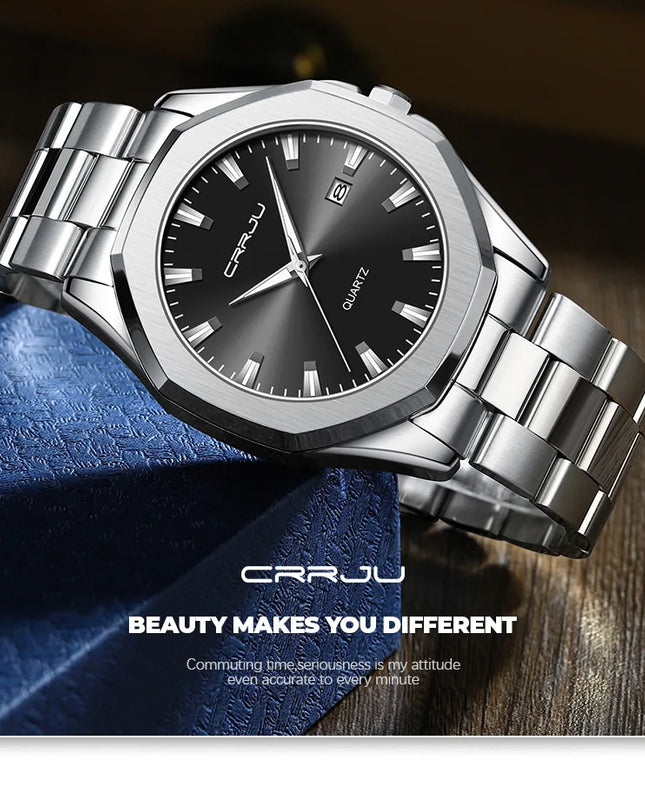 Watches for Men Classic with Date Business Dress Luxury Waterproof Luminous Mens Wrist Watch Analog Stainless Steel Men Watch