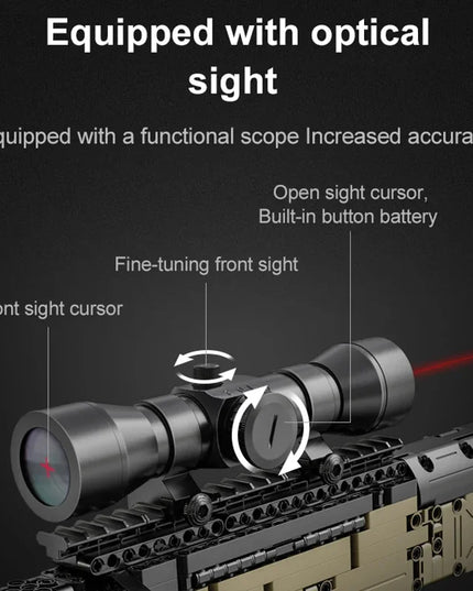 high power lens Cada City Police Military Weapon Sniper Rifle series Building Blocks WW2 For Assault Rifle Bricks Toys Kids Gift