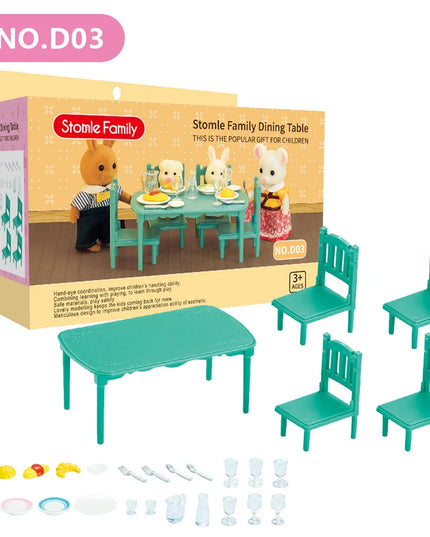 Toys Doll 1:12 Forest Family Montessori Kitchen Compatible Miniature Dollhouse Kitchen Accessories Furniture Pretend Play Gifts