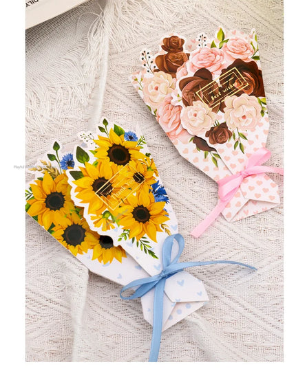 Creative Carnation Thanks Flowers Postcard Exquisite Beautiful Greeting Card Floral Birthday Cards Teacher Day Birthday Gifts