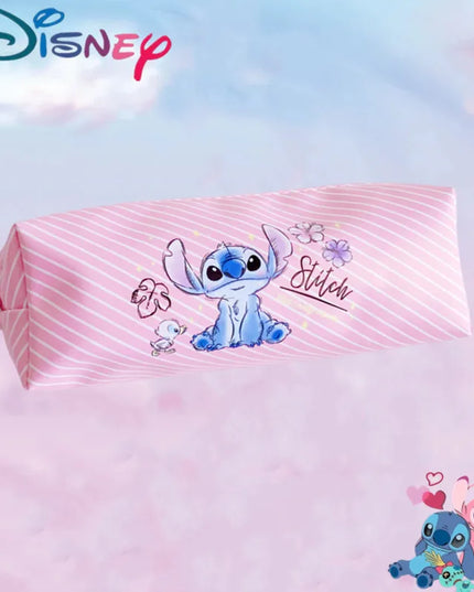 Disney Stitch Anime Pencil Case Stitch Print Pen Bag  Cartoon Students Storage Bag Stationery kids Toy Student Christmars Gift