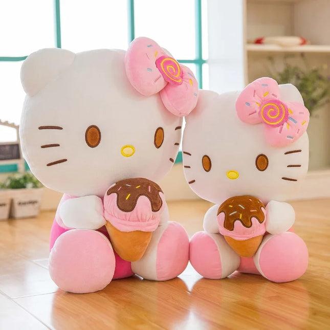 Hello Kitty Filling Plush Toys Stuffed Animal Sanrio Kawaii Kitty Plushie Doll Room Decor High Quailty Gift Girl 30-50cm Doll
