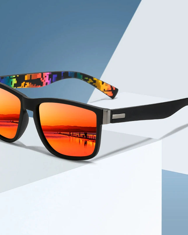 4 PCS Fashion Vintage Pattern Square Sunglasses Men Women Fishing Driving Man Luxury Brand Designer Sun Glasses UV400 Eyewear ﻿