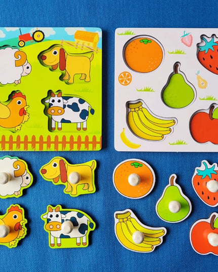 Montessori Wooden Games Baby Toys Puzzle Geometry Educational Games Kids Development Early Learning Toys For Children 1 Year 2