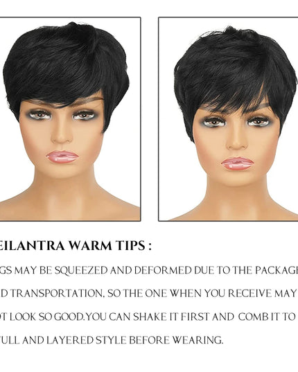 Short Human Hair Wigs for Black Women Pixie Cut Wig Human Hair Wig Glueless Wigs for Women Short Pixie Straight Human Hair Wigs