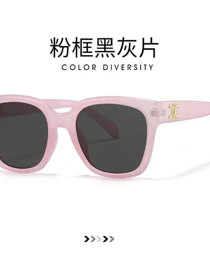 Man Summer 2025 new sunglasses high-end square slimming Facebook same style sunglasses anti UV simple women's version