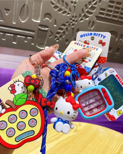 New Hello Kitty Creative Keychain Backpack Pendant Car Interior Couple Accessories Cartoon Decoration Children's Birthday Gift