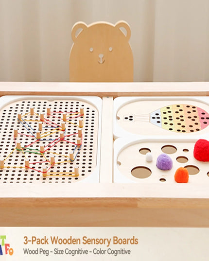 Montessori Sensory Tray Board Game,Early Educational Toys for Children Fine Motor skill Training Toys Sort Sensory Baby Toy Gift