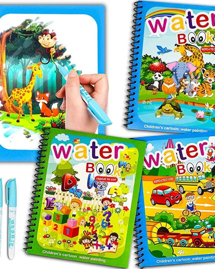 Magical Book Water Drawing Montessori Toys Reusable Coloring Book Magic Water Drawing Book Sensory Early Education for Children