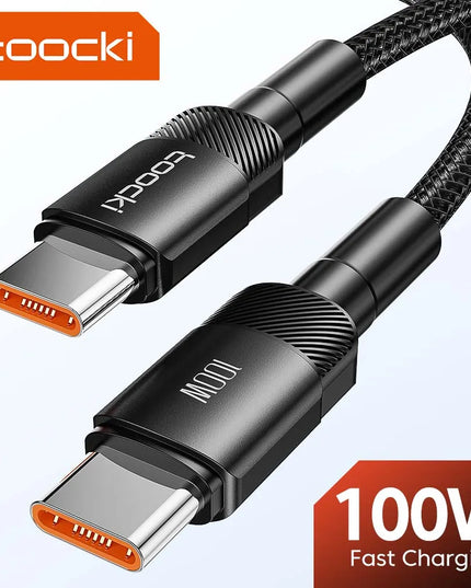 Toocki 100W Type C to USB C Cable PD 3.0 Quick Charge 4.0 Fast Charging Type C to Type C for iPhone 15 Macbook Samsung Xiaomi