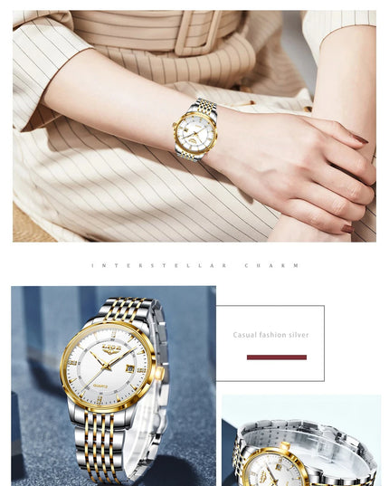 LIGE New Waterproof Watches Women Fashion Women's Bracelet Watch Top Brand Luxury Date Quartz Watch for Women Relogio Feminino