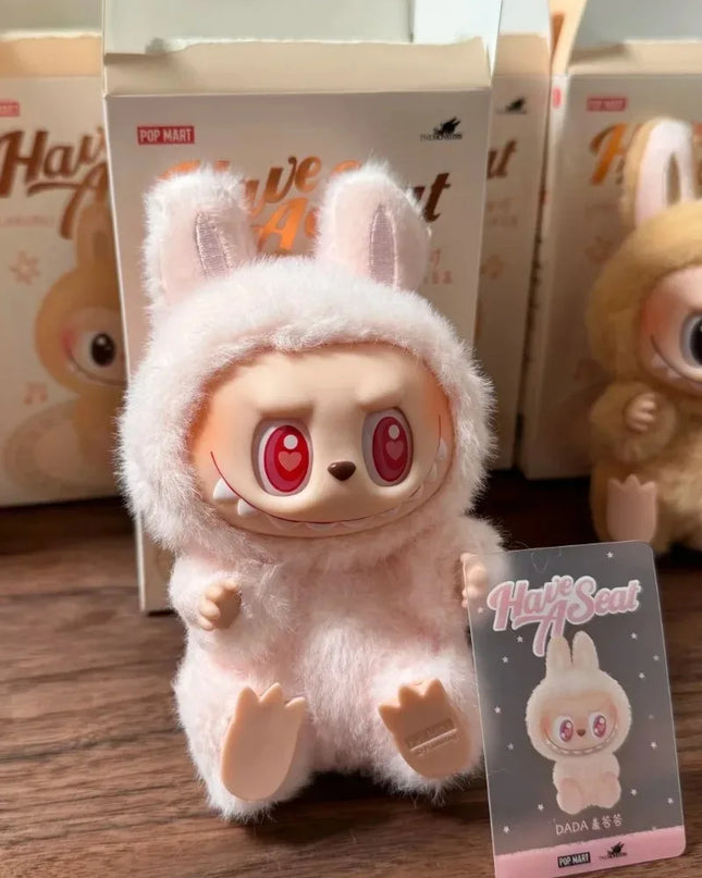 Genuine THE MONSTERS LABUBU Sitting Party Series Vinyl Plush Blind Box Figurine Surprise Hanging Birthday Gift From POP Mart