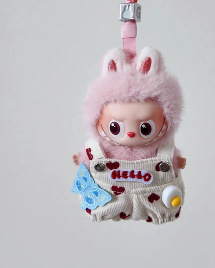Cute Love overalls For mini labubu clothing Labubu 4.0 The Monsters Pin for Love Series doll outfit Accessories toy gifts