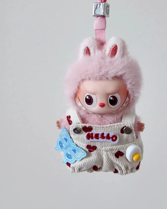 Cute Love overalls For mini labubu clothing Labubu 4.0 The Monsters Pin for Love Series doll outfit Accessories toy gifts