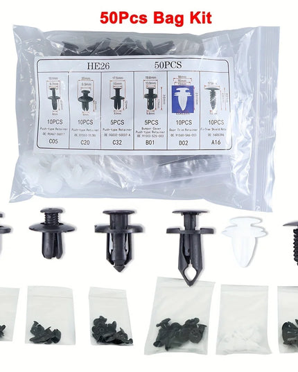 Auto Fastener Clip Mixed Car Body Push Retainer Pin Rivet Bumper Door Trim Panel Fastener Kit Car Clips Box or Bag packaging