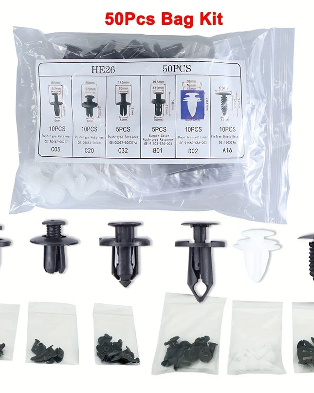 Auto Fastener Clip Mixed Car Body Push Retainer Pin Rivet Bumper Door Trim Panel Fastener Kit Car Clips Box or Bag packaging