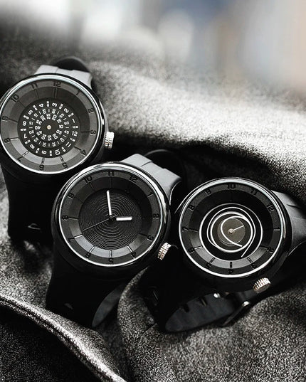 men's watch with a unique dial design, sporty flair, and a comfortable resin strap for both style and comfort.