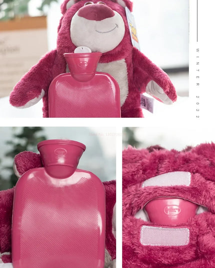 Stitch Angel Lotso peluche a mano bottiglia calda bottiglie di acqua calda inverno portatile borsa a mano calda